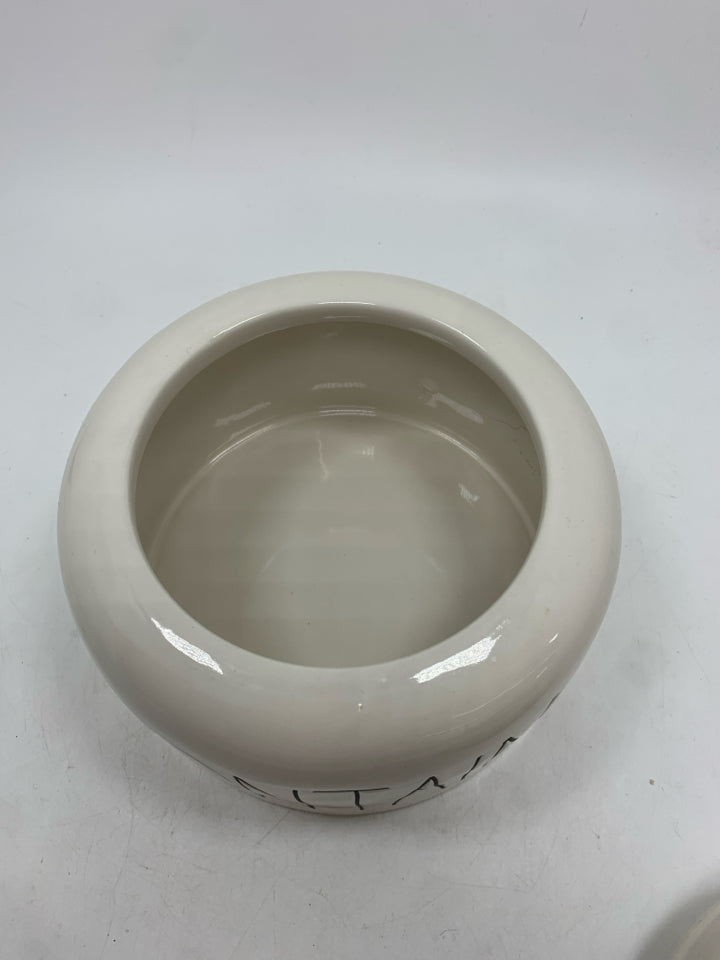 RAE DUNN "CONTAIN" CONTAINER W/LID.