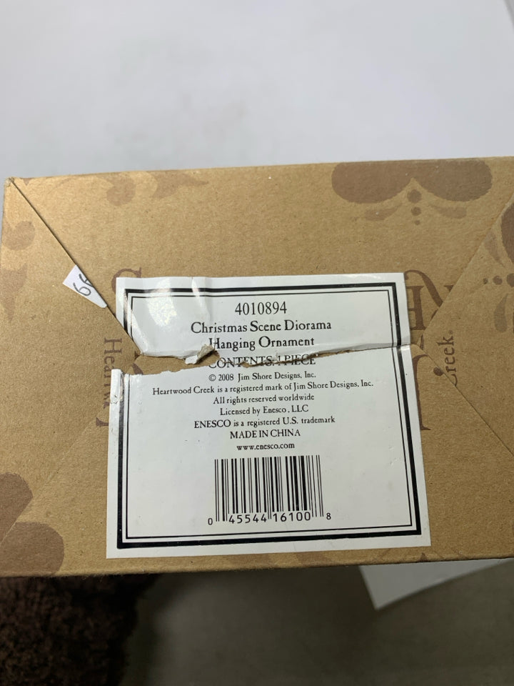 NIB JIM SHORE SANTA TREE RED/GOLD ORNAMENT.