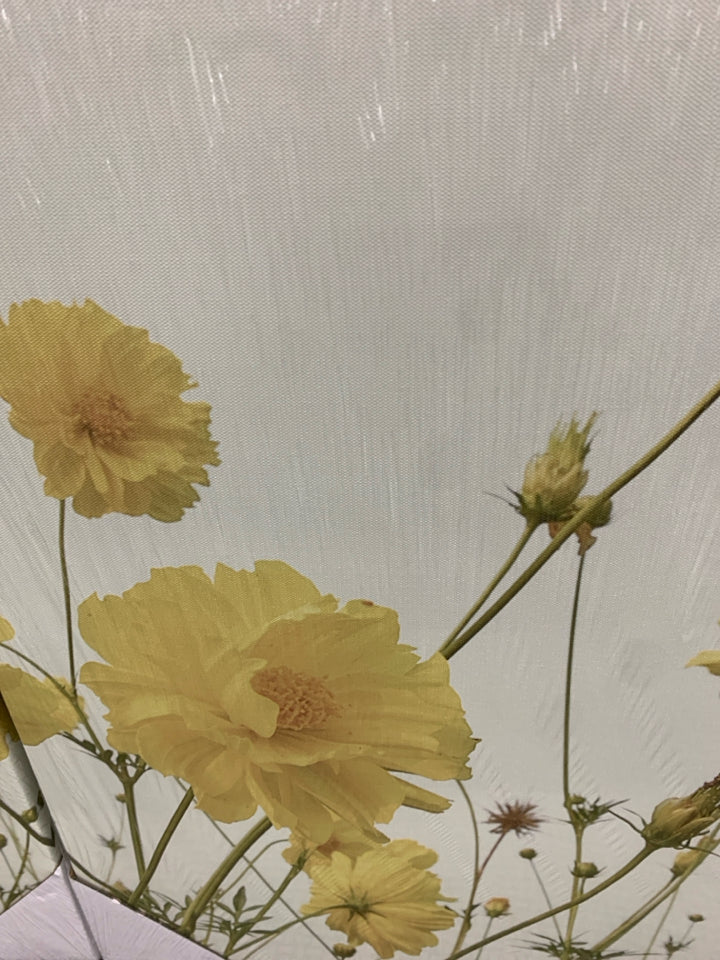 NIP 3PC YELLOW FLOWER WALL ART.