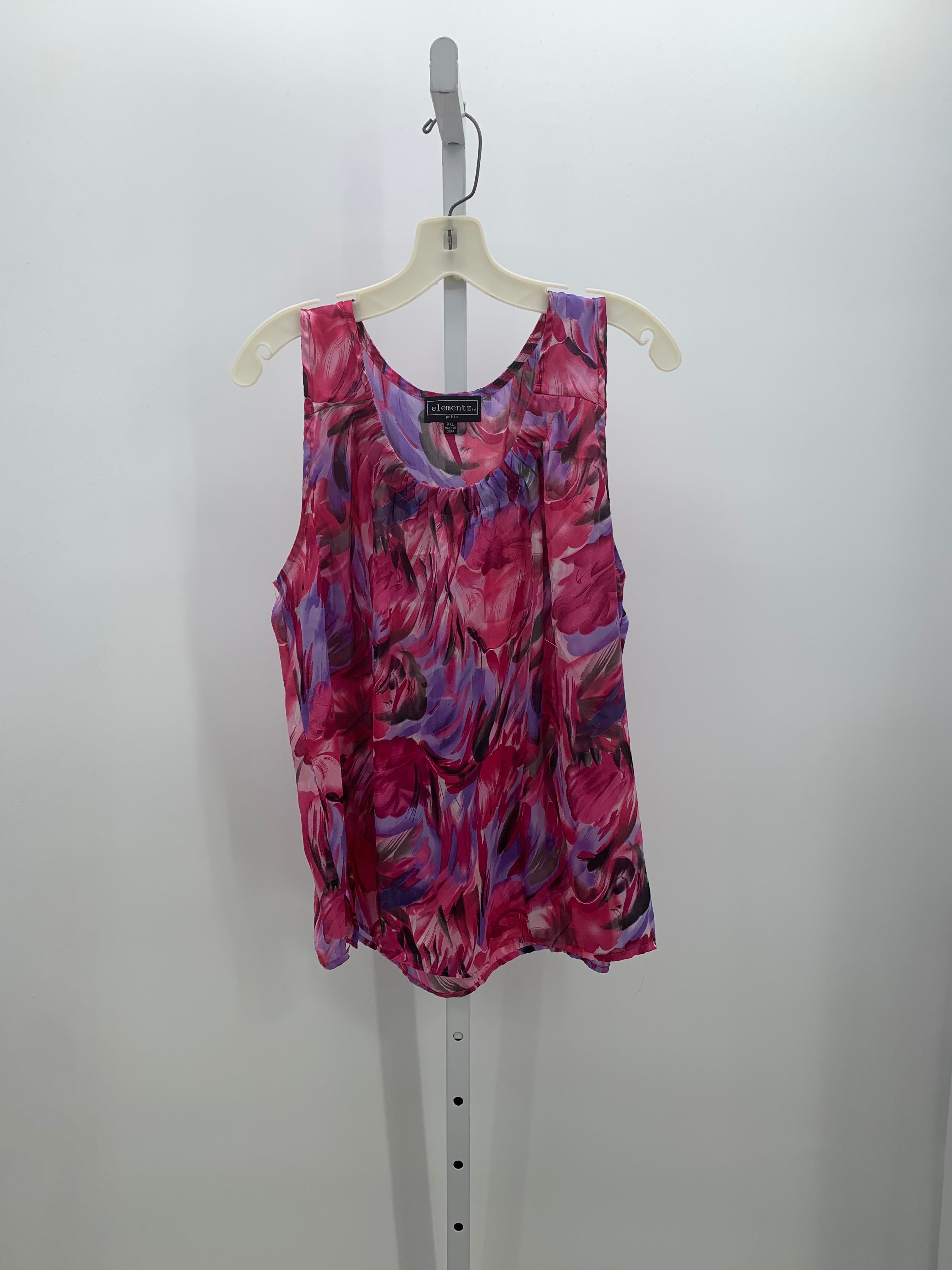 Elementz Size X Large Petite Petite Sleeveless Shirt