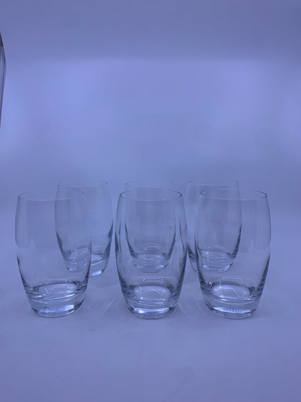 6 HEAVY BOTTOM MIKASA GLASSES.