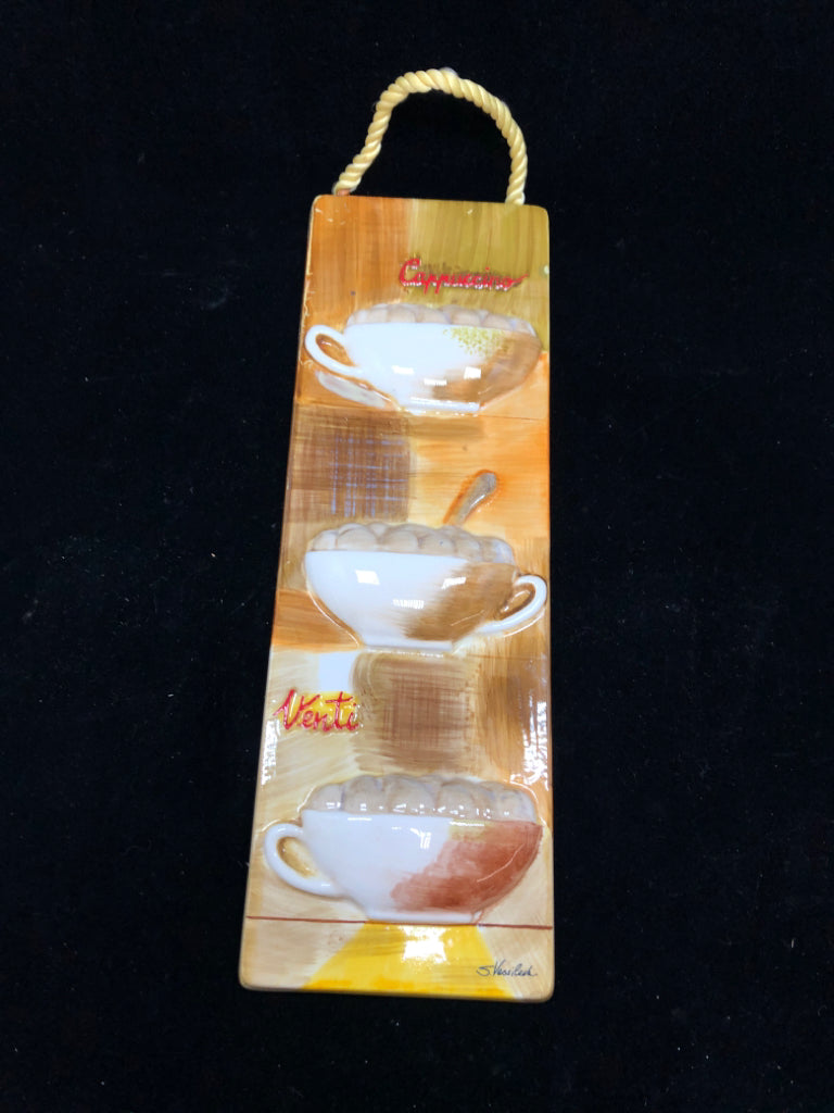 CAPPUCCINO CERAMIC WALL-HANGING.