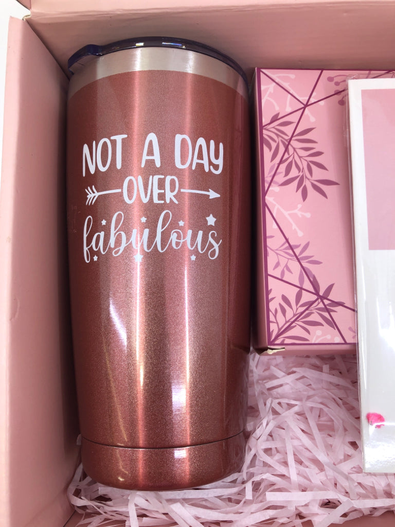 NIB BEST WISHES FOR YOU TUMBLER & TRINKET TRAY GIFT SET.