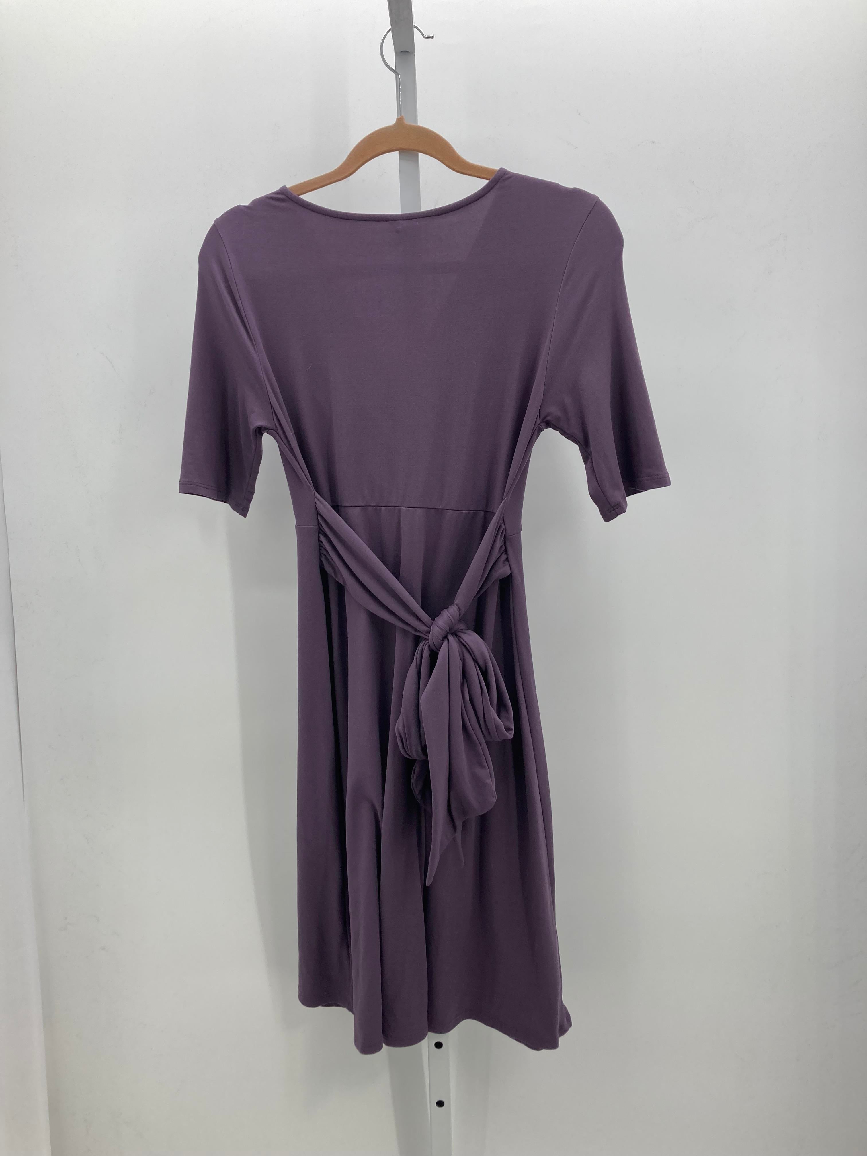 Mother Bee Purple Size Medium Maternity Short Sleeve Dress