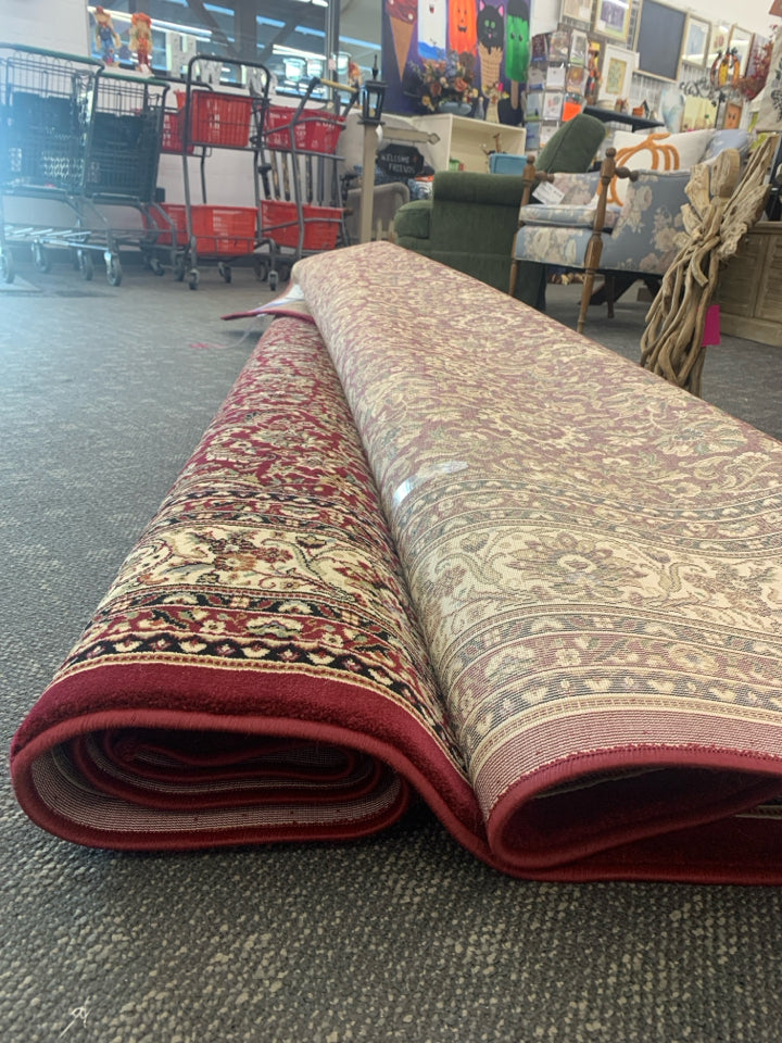 DYNASTY RED AND BLACK RUG.