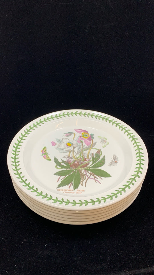6 BOTANIC GARDEN DINNER PLATES.