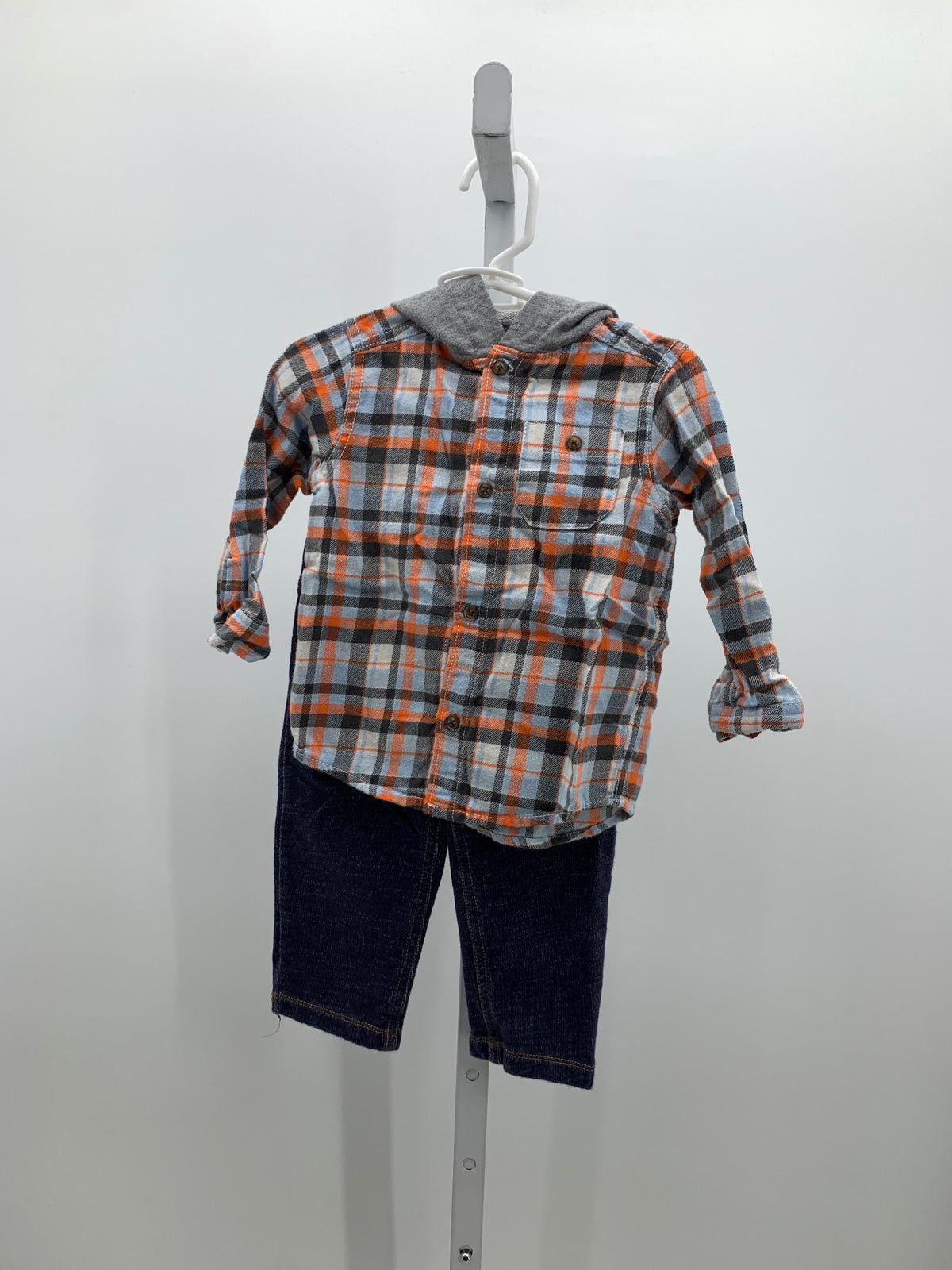 PLAID FLANNEL + KNIT JEANS SET
