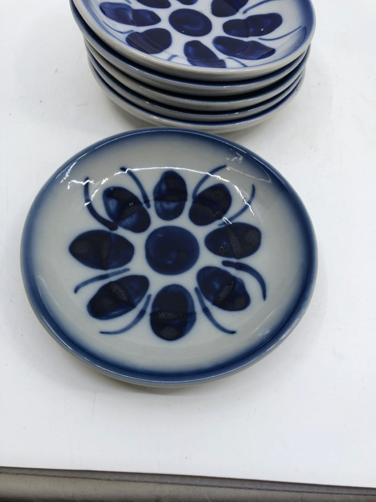 20 PC GREY/BLUE FLOWER DISH SET-SVC 6.