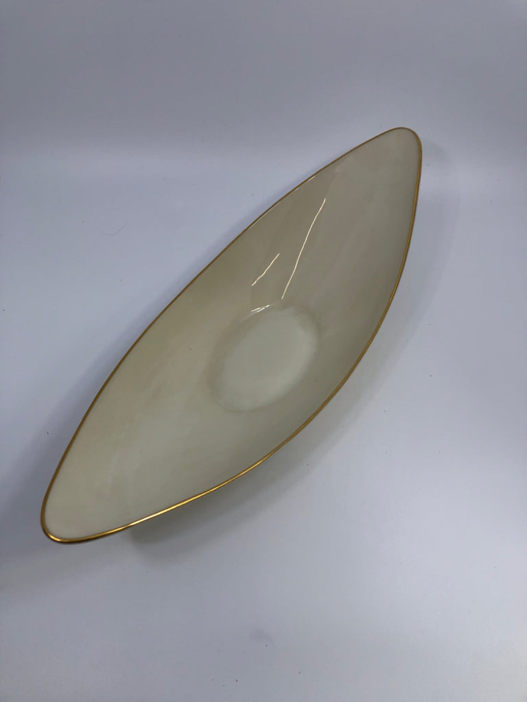 LENOX VENETIAN OBLONG CANOE SERVING BOWL.