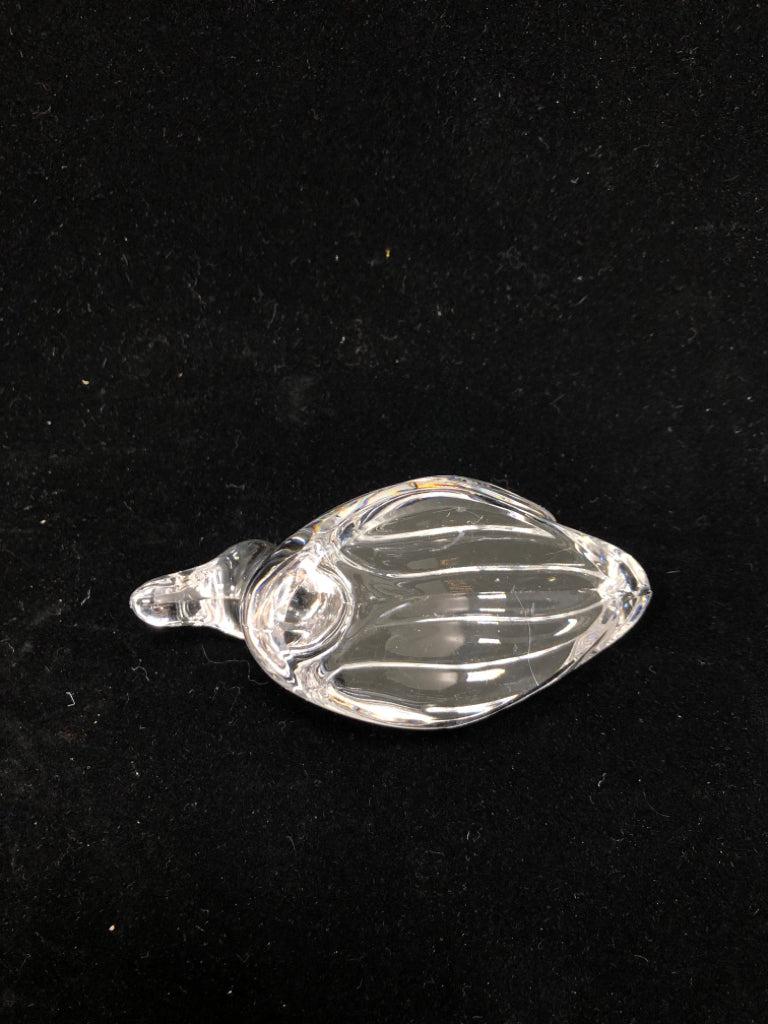 GLASS DUCK PAPERWEIGHT.