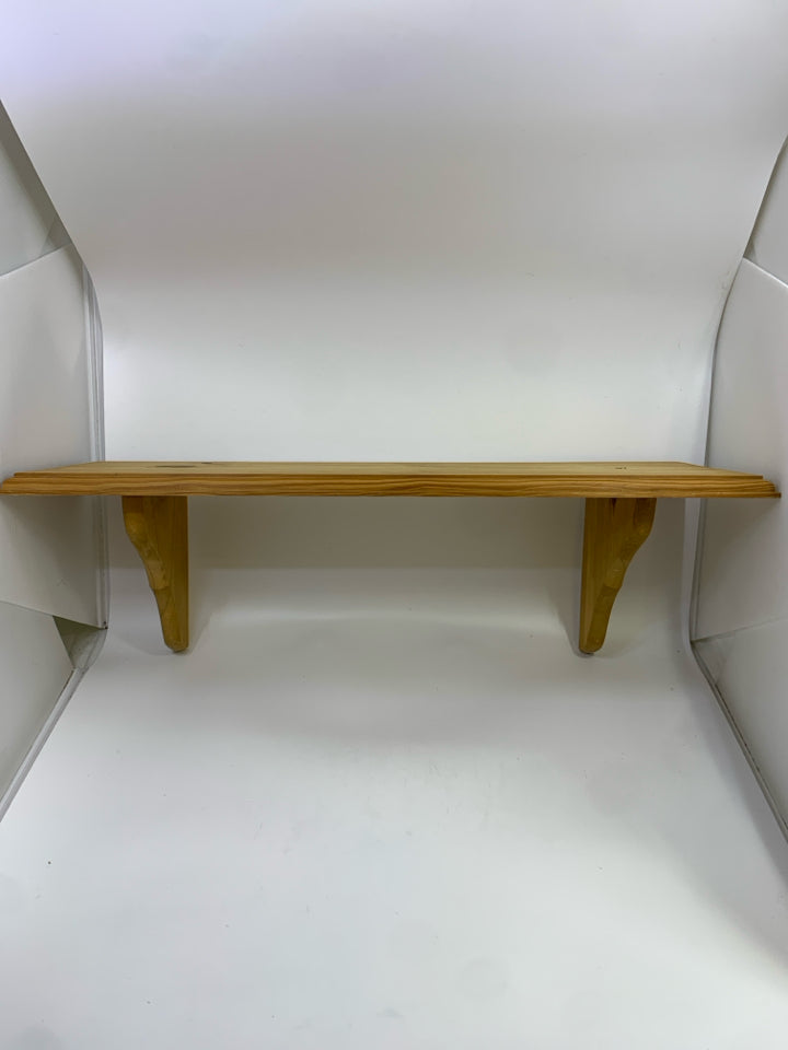 LIGHT WOOD WALL SHELF.