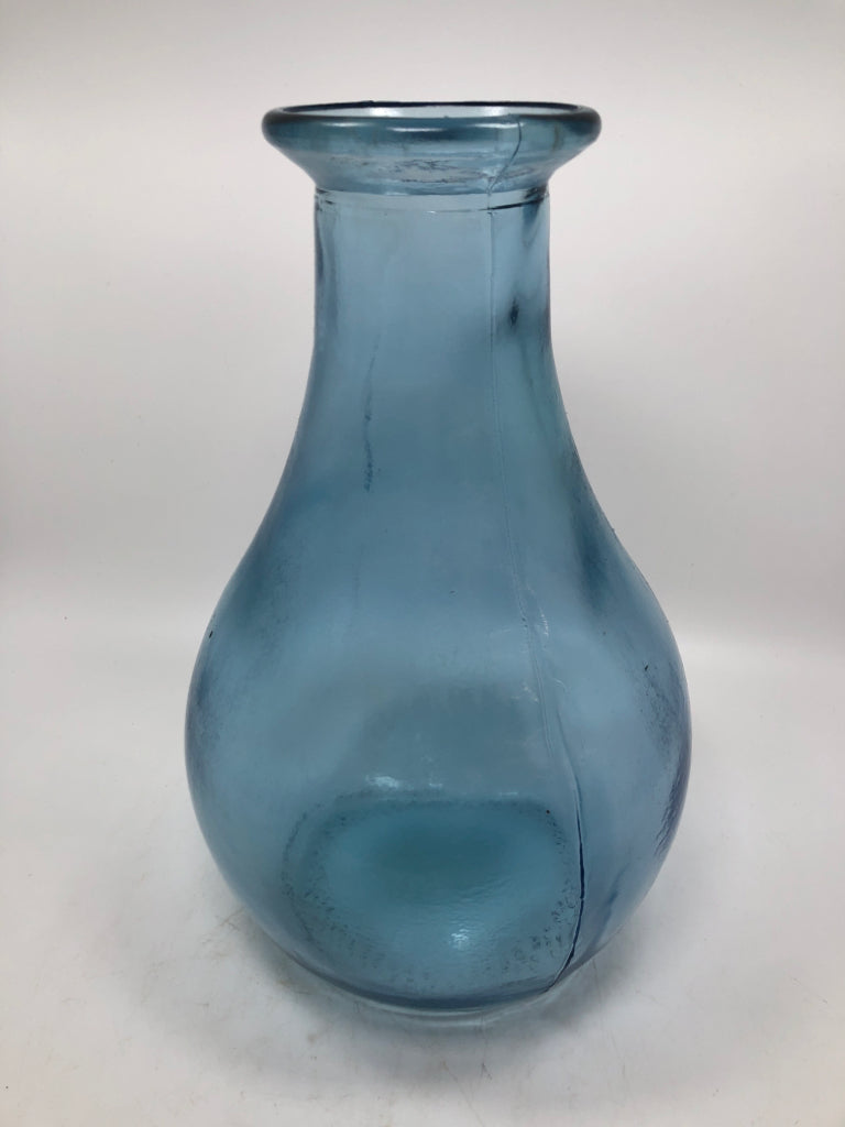 BLUE GLASS VASE.