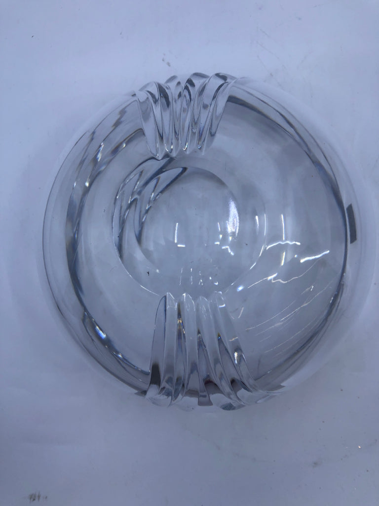 CUT GLASS ROSE BOWL.