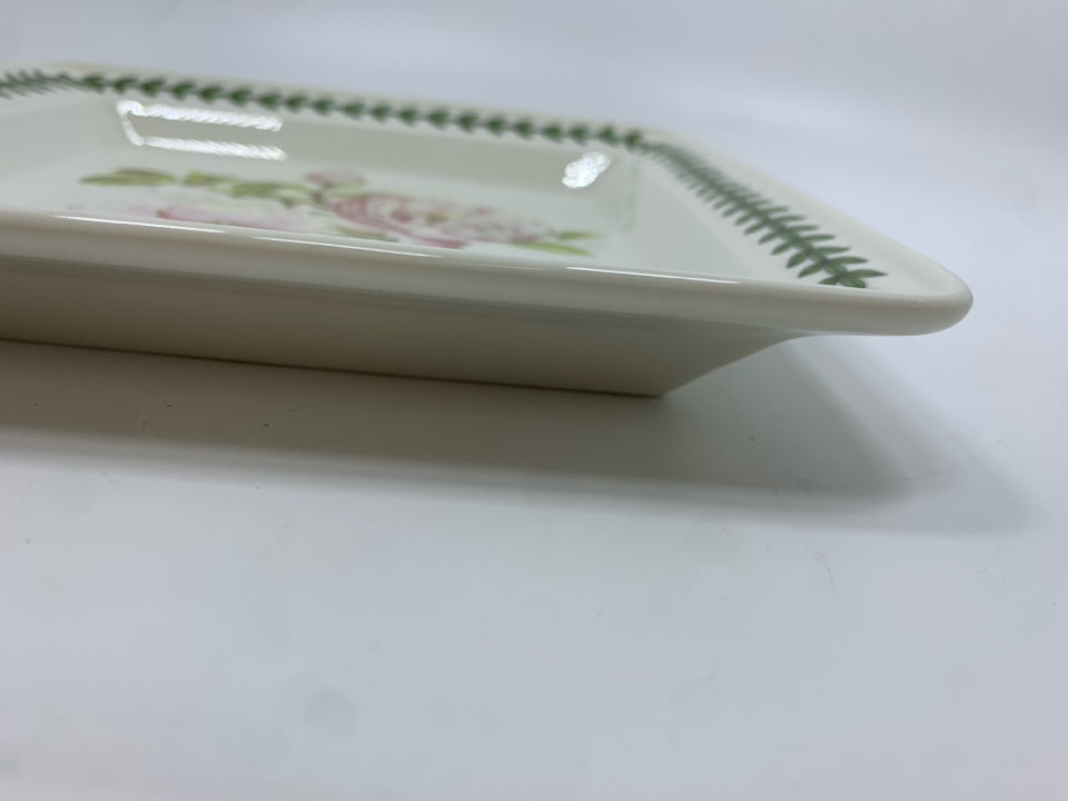 BOTANIC ROSES SQUARE SERVING PLATE.