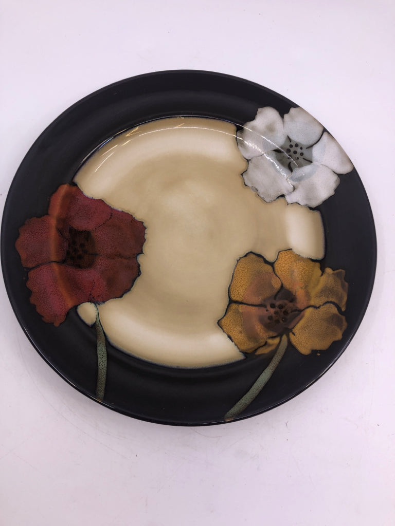 16 PC SCV 4 PAINTED POPPIES PATTERN.