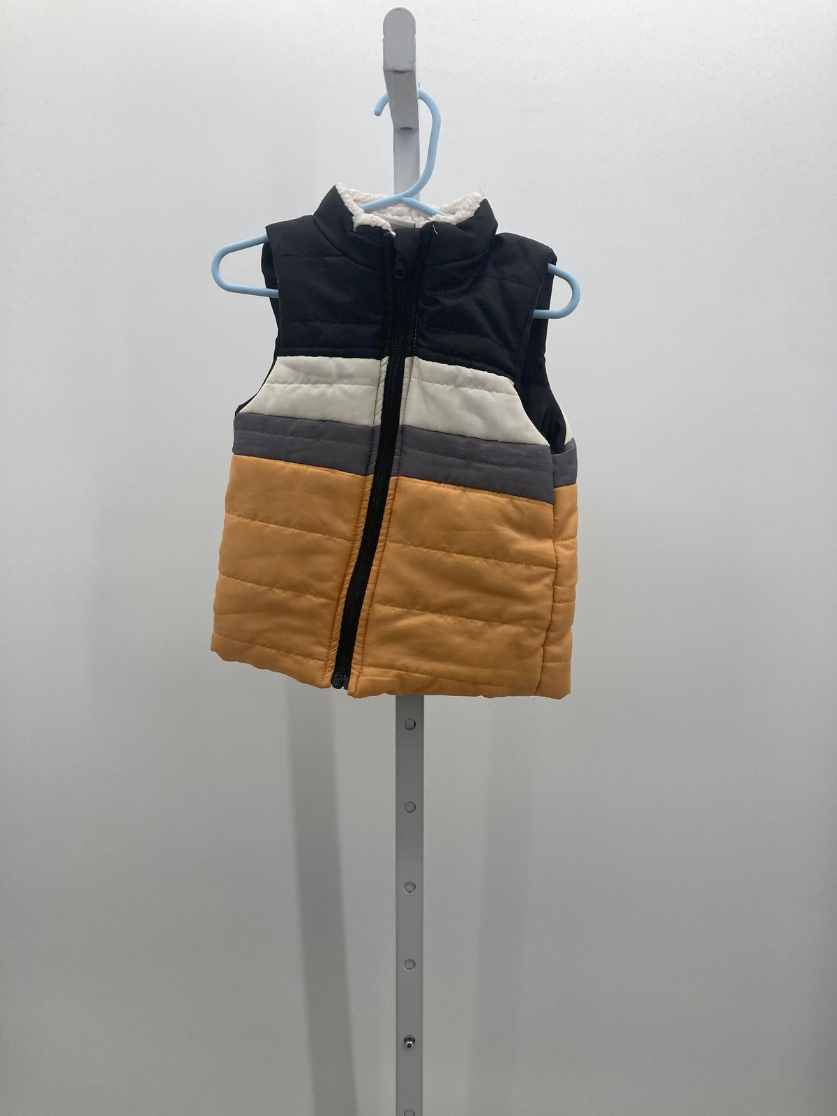 GREY YELLOW PUFF VEST.