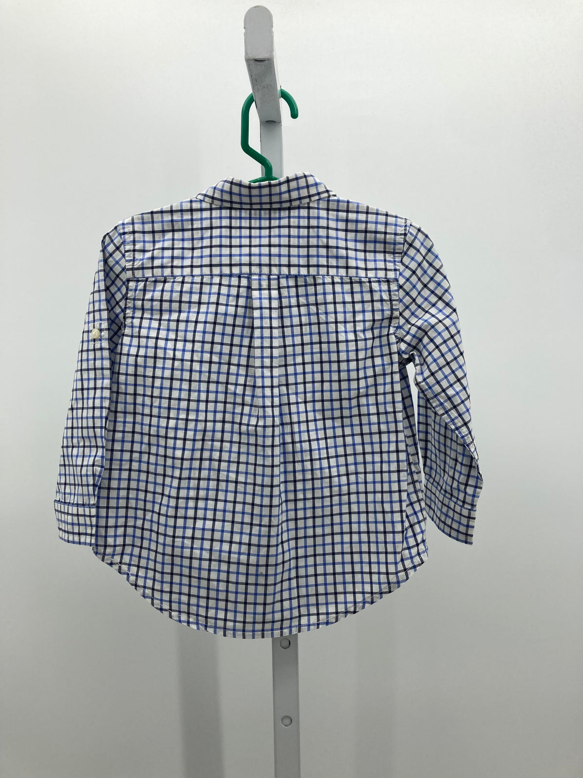 BLUE PLAID BTN DOWN