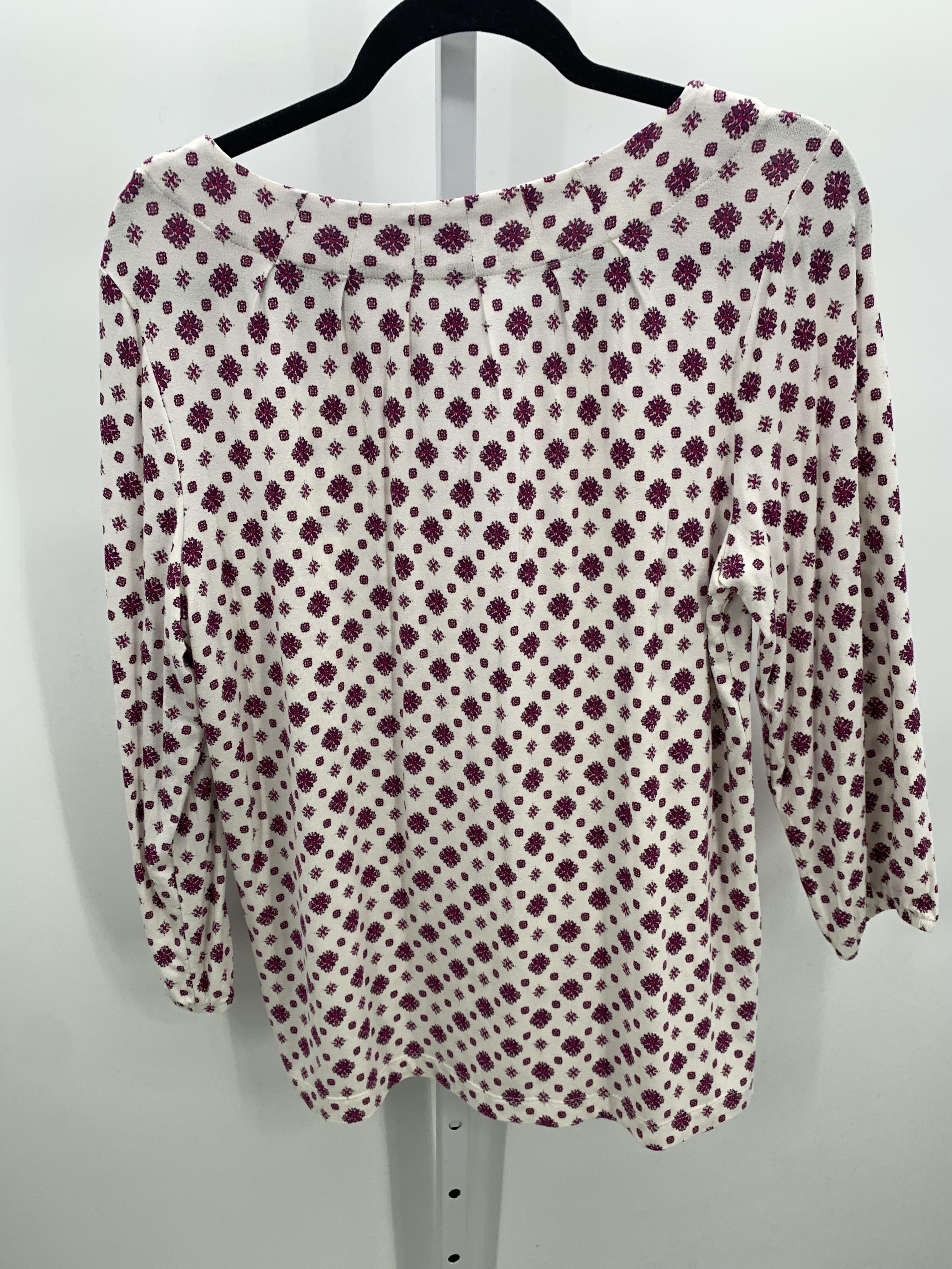 Croft & Barrow Size Medium Misses 3/4 Sleeve Shirt