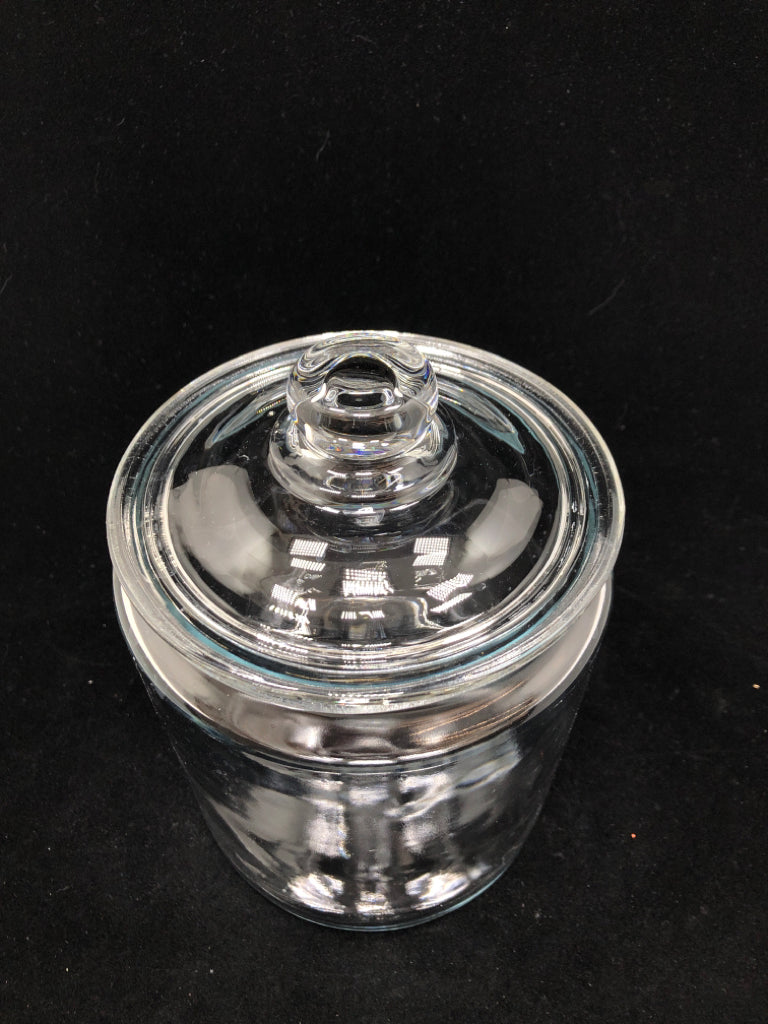 SM CLEAR GLASS CANISTER.
