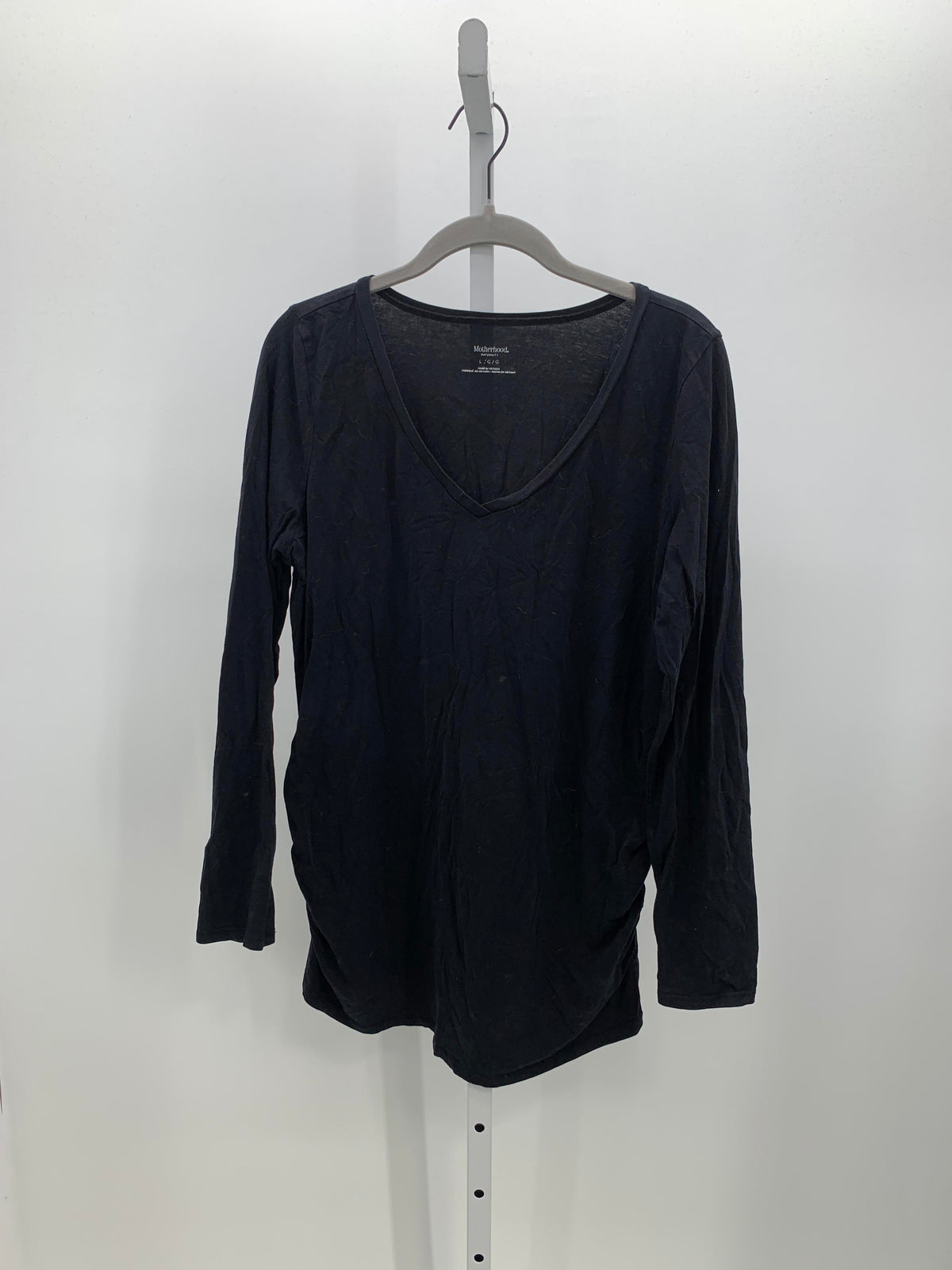 Motherhood Black Size Large Maternity Long Sleeve Shirt
