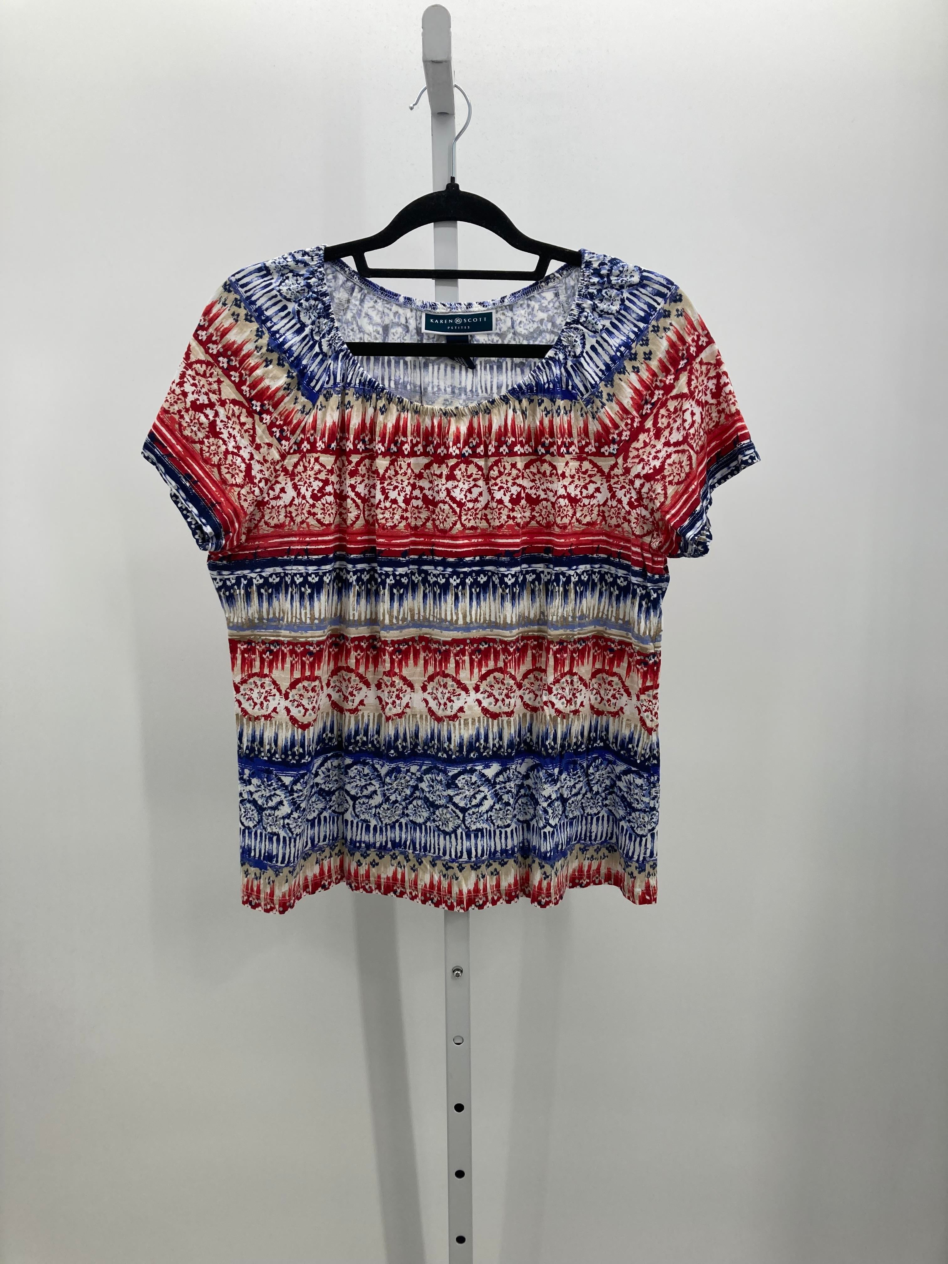 Karen Scott Size X Large Petite Petite Short Sleeve Shirt