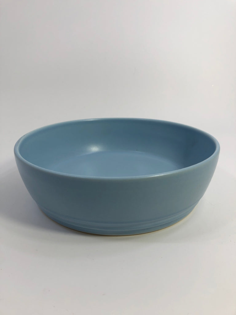 LT BLUE PFALTZGRAFF SHALLOW BOWL 8" X 2"