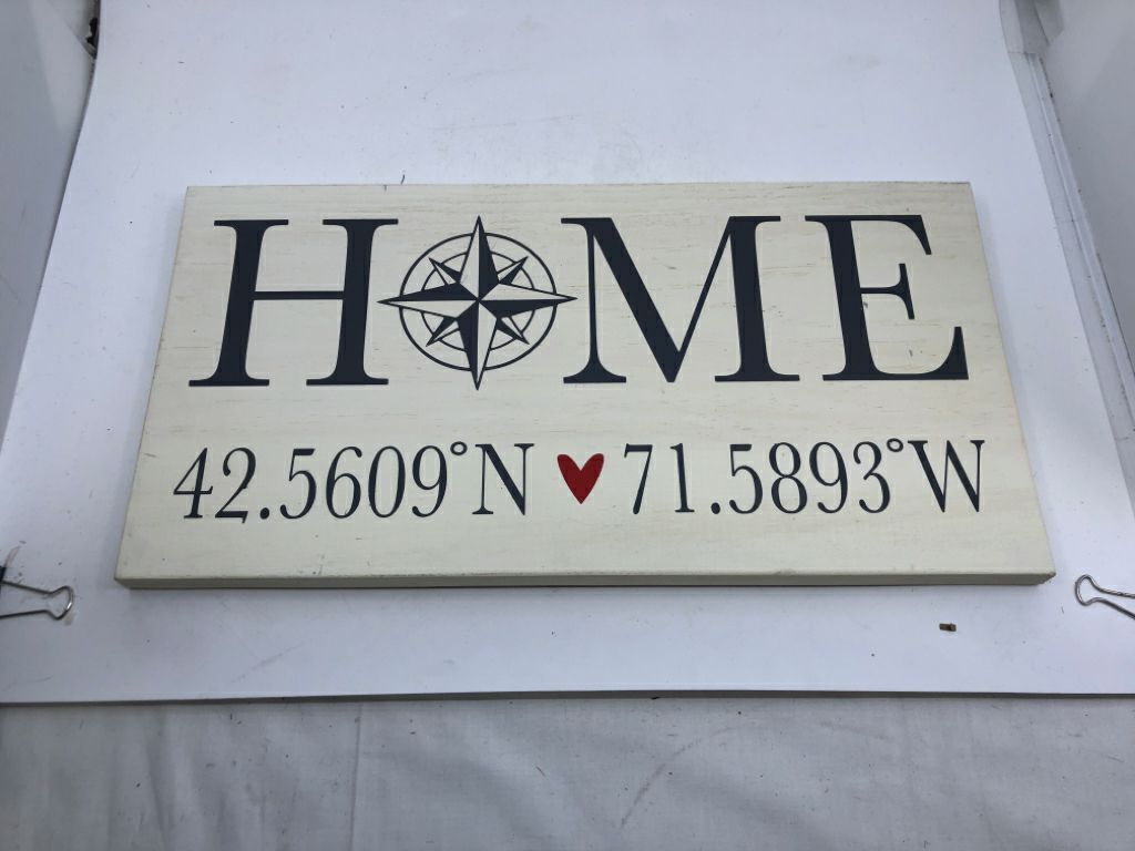 HOME SIGN W/ COORDINATES (AYER, MA).