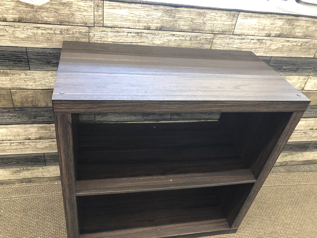 DARK WOOD, 2 TIER SHELF UNIT.