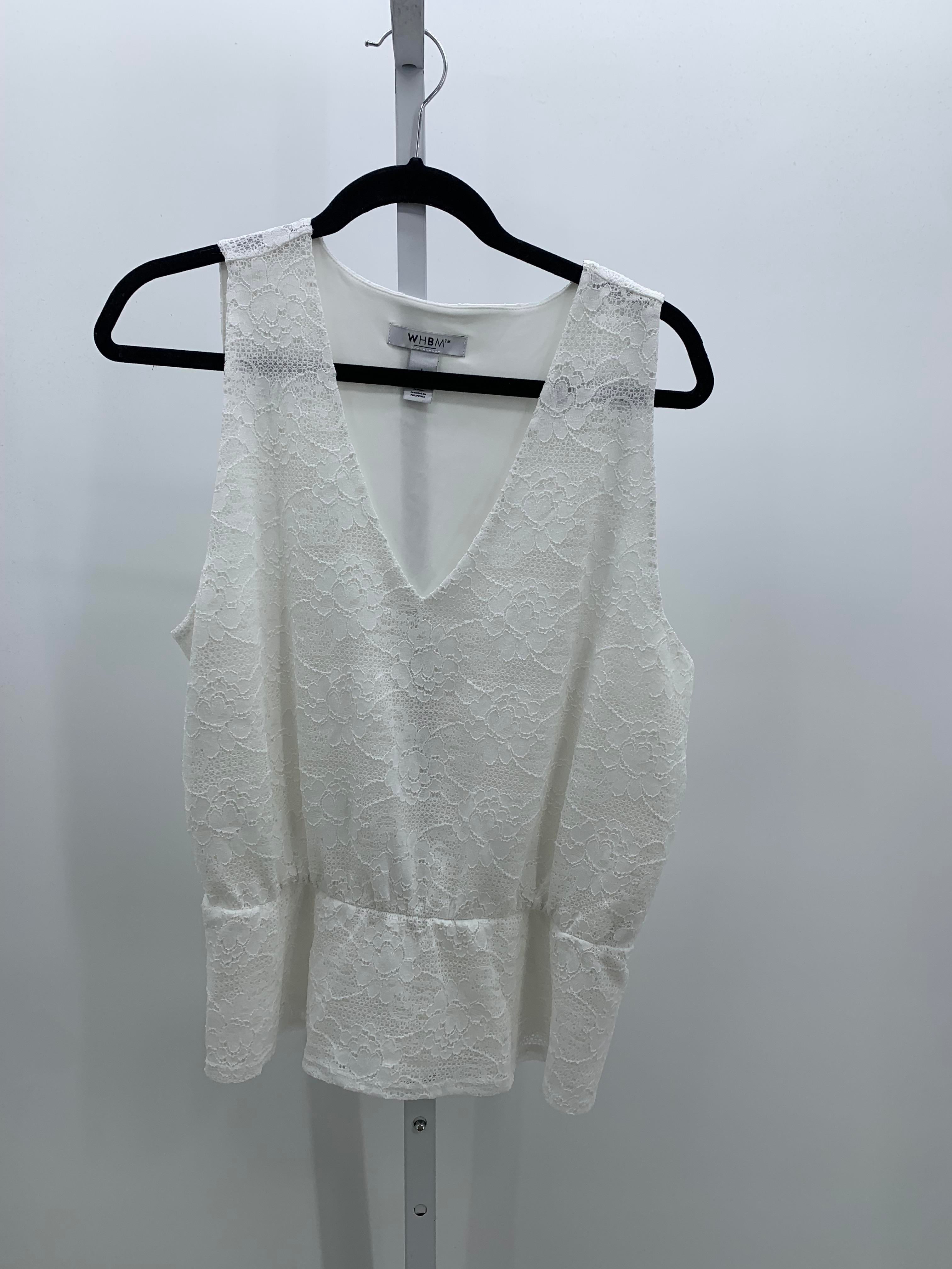 White House Black Size Large Misses Sleeveless Shirt