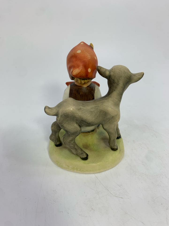 VTG HUMMEL GOOD FRIENDS GIRL W/GOAT FIGURINE.