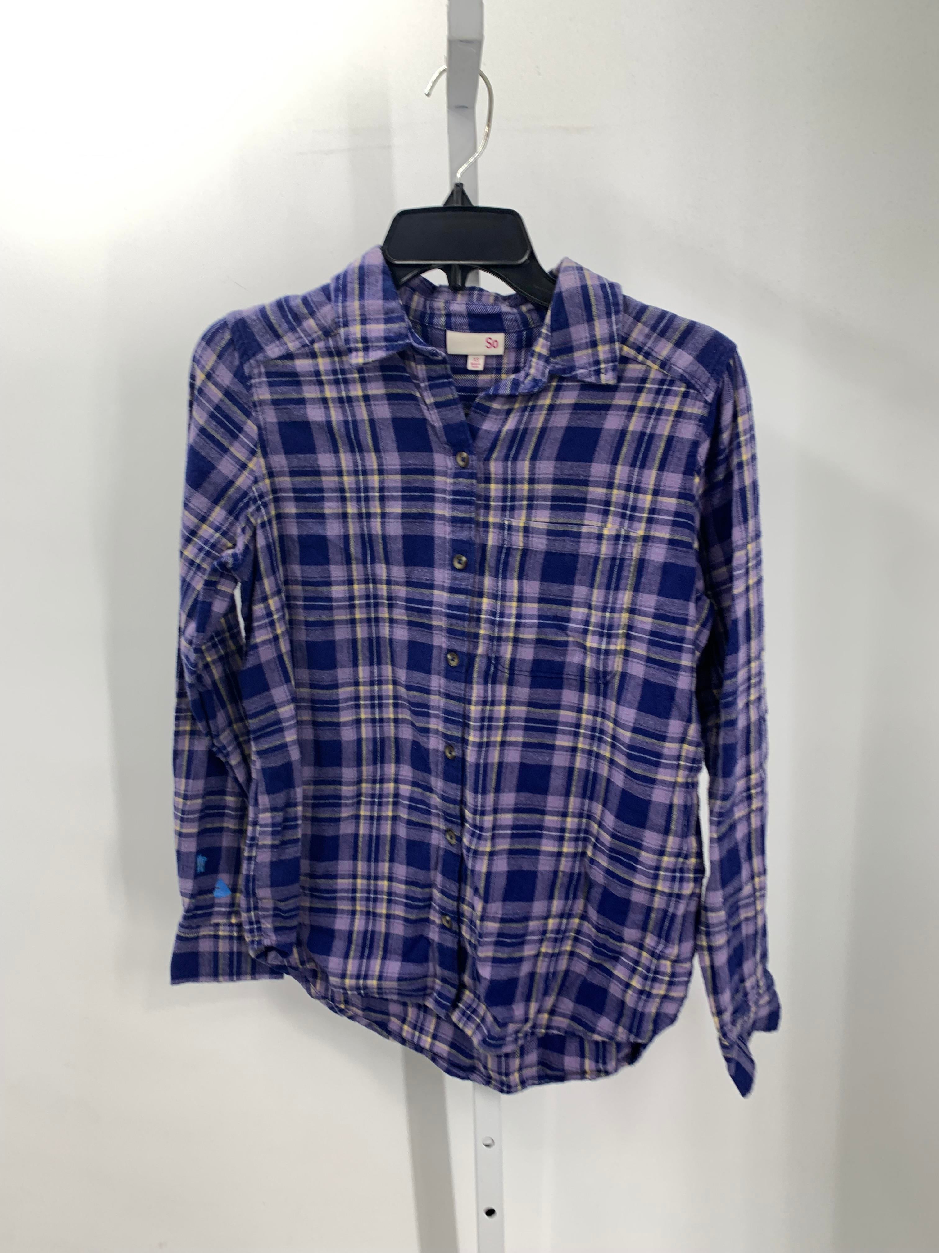 SO Size X Small Juniors Long Sleeve Shirt