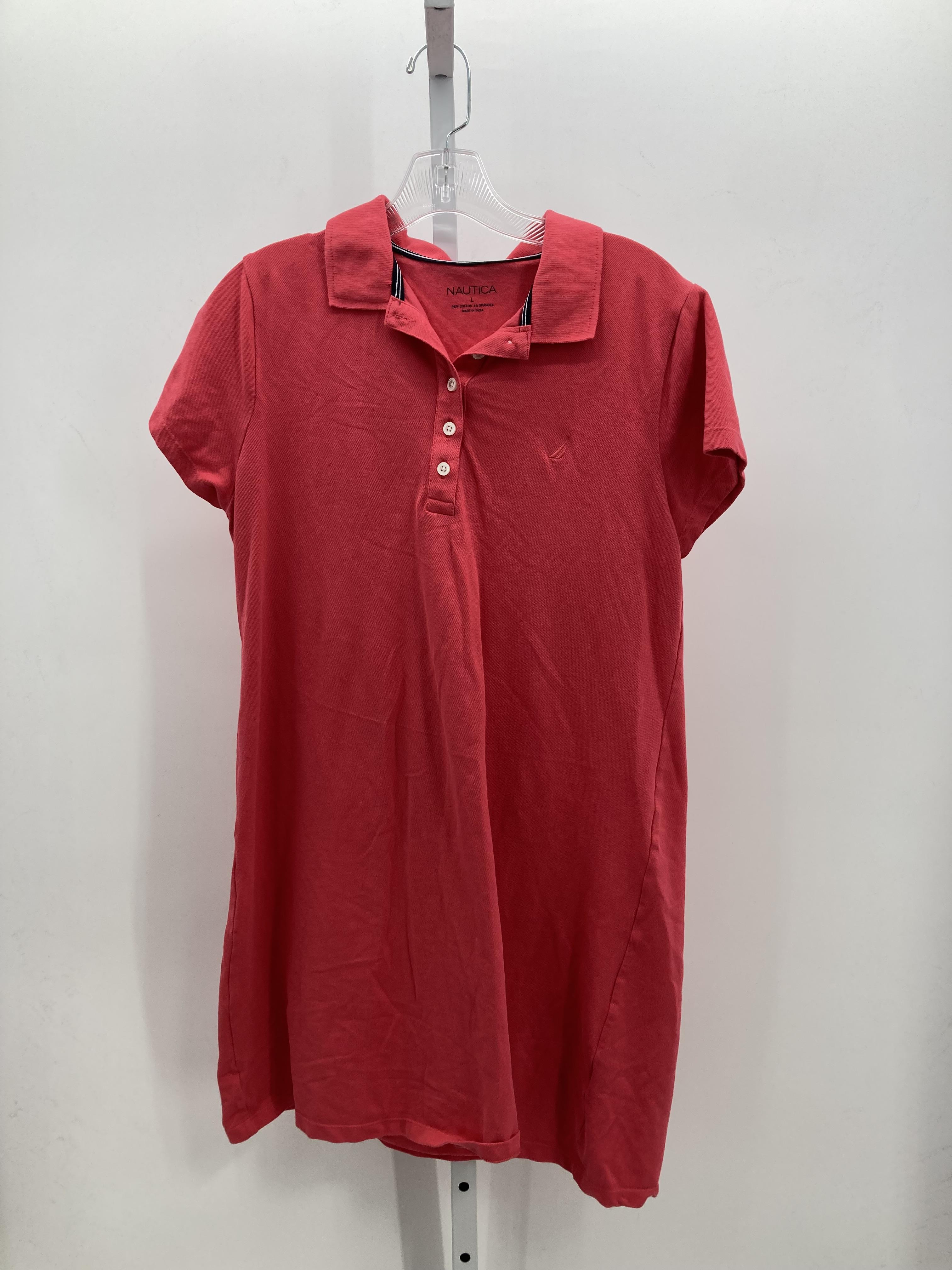 Nautica Size Large Misses Short Sleeve Dress