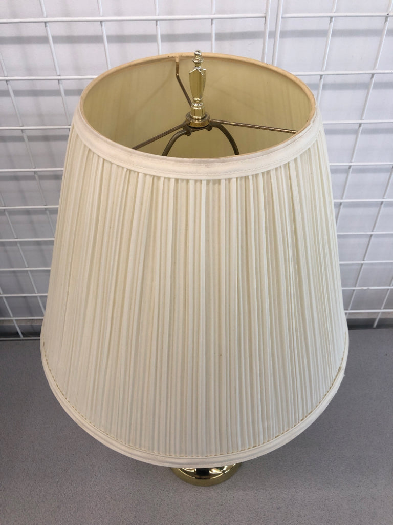 GOLD LAMP PLEATED SHADE.