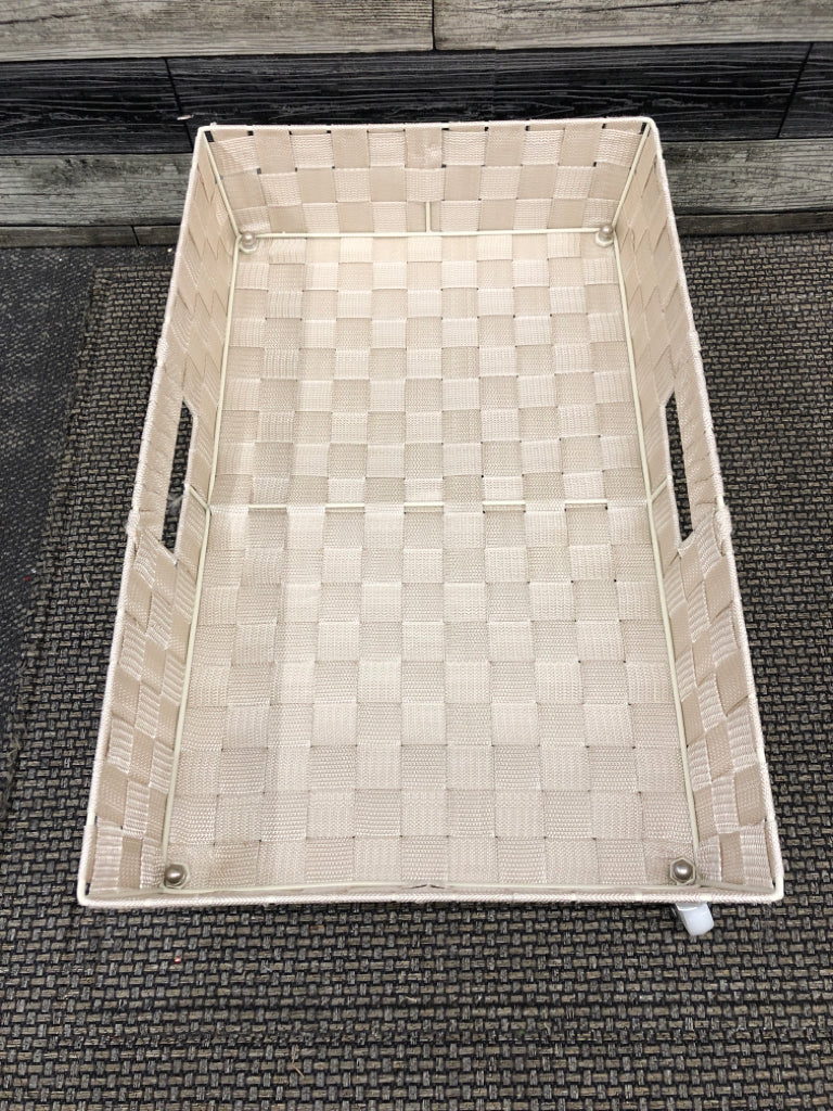 LIGHT ROSE UNDER BED STORAGE W WHEELS.