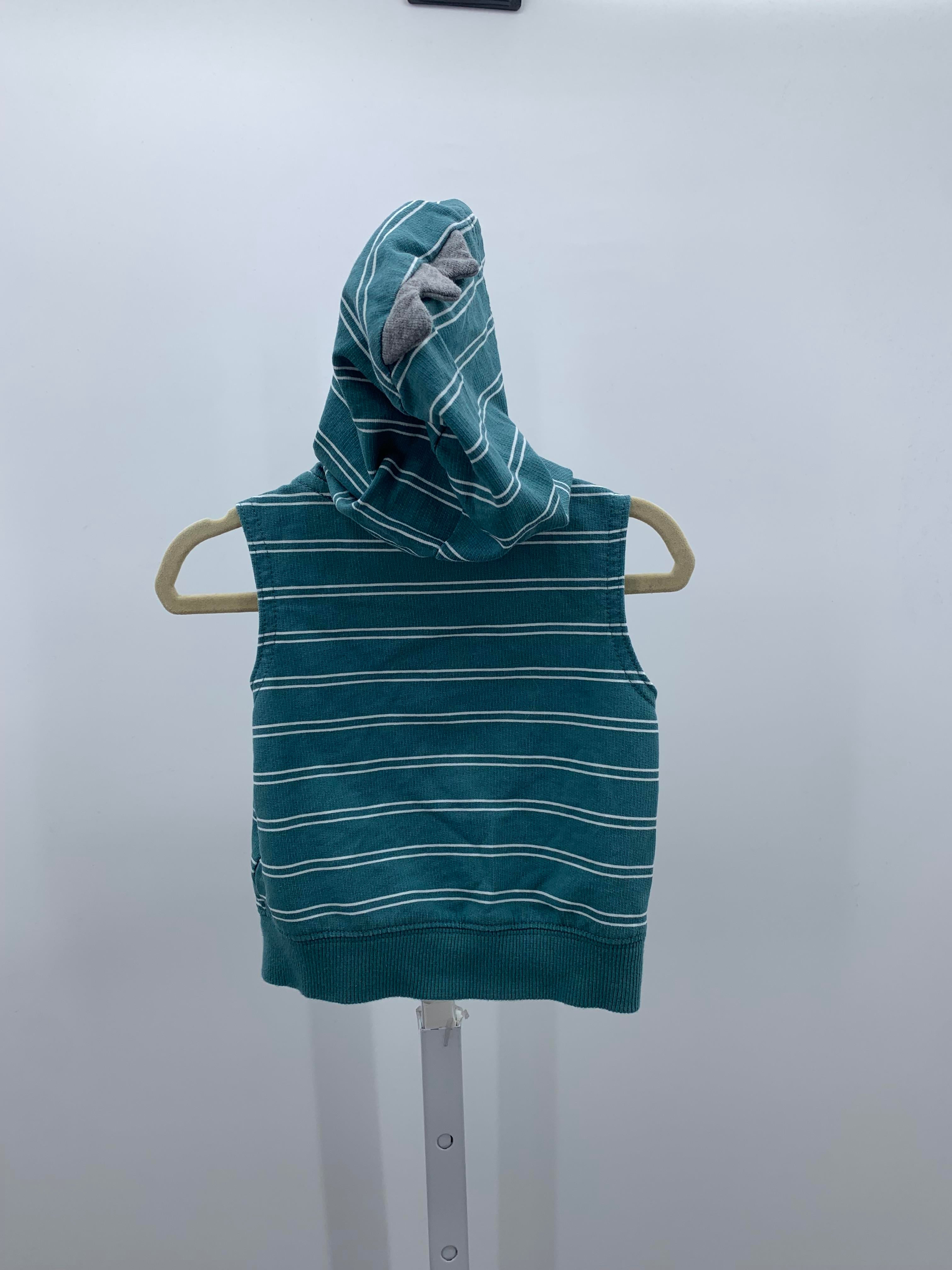 WHITE STRIPES HOODED KNIT