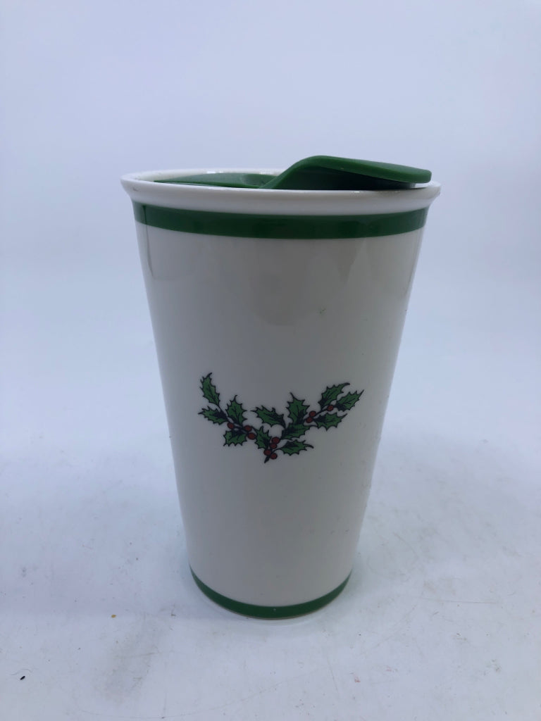 SPODE CHRISTMAS TREE REUSABLE TUMBLER.