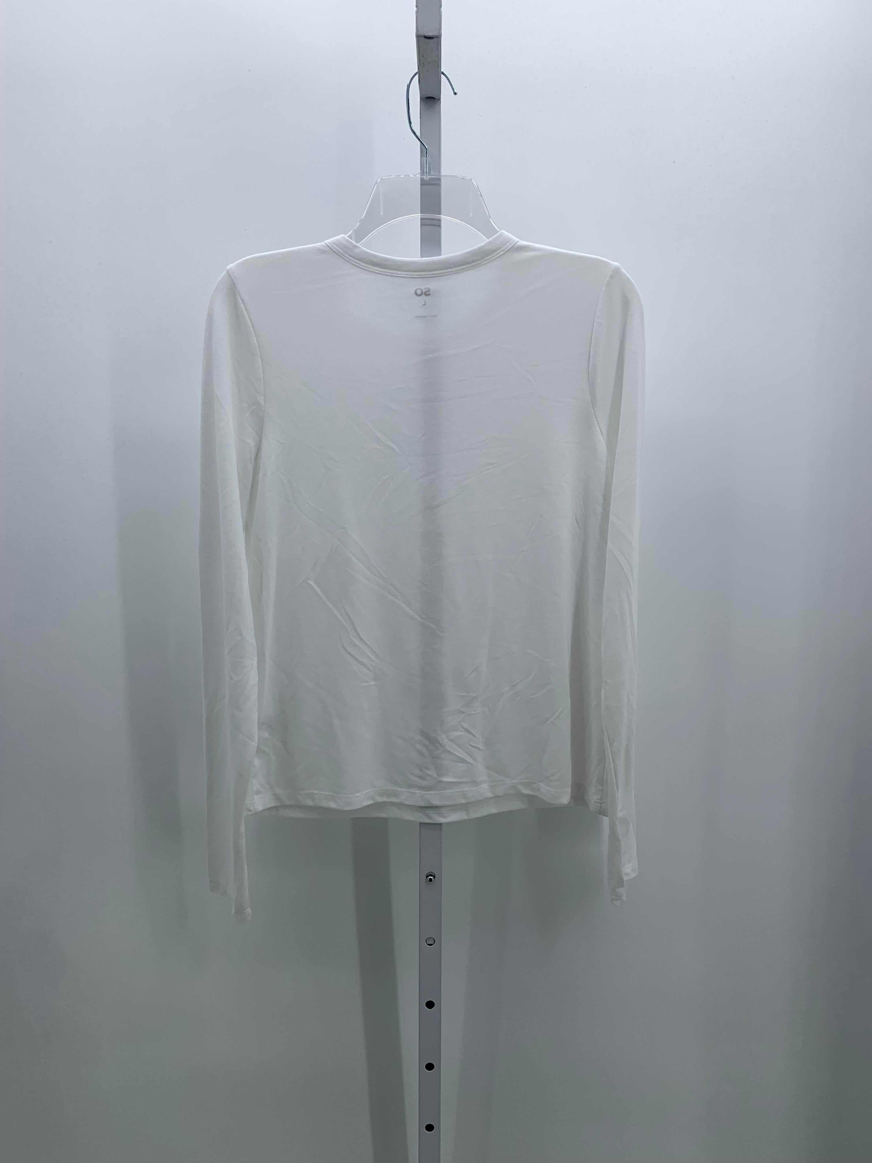 SO Size Large Juniors Long Sleeve Shirt