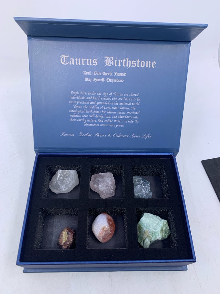 TAURUS ZODIAC SIGN BOX W/ STONES.