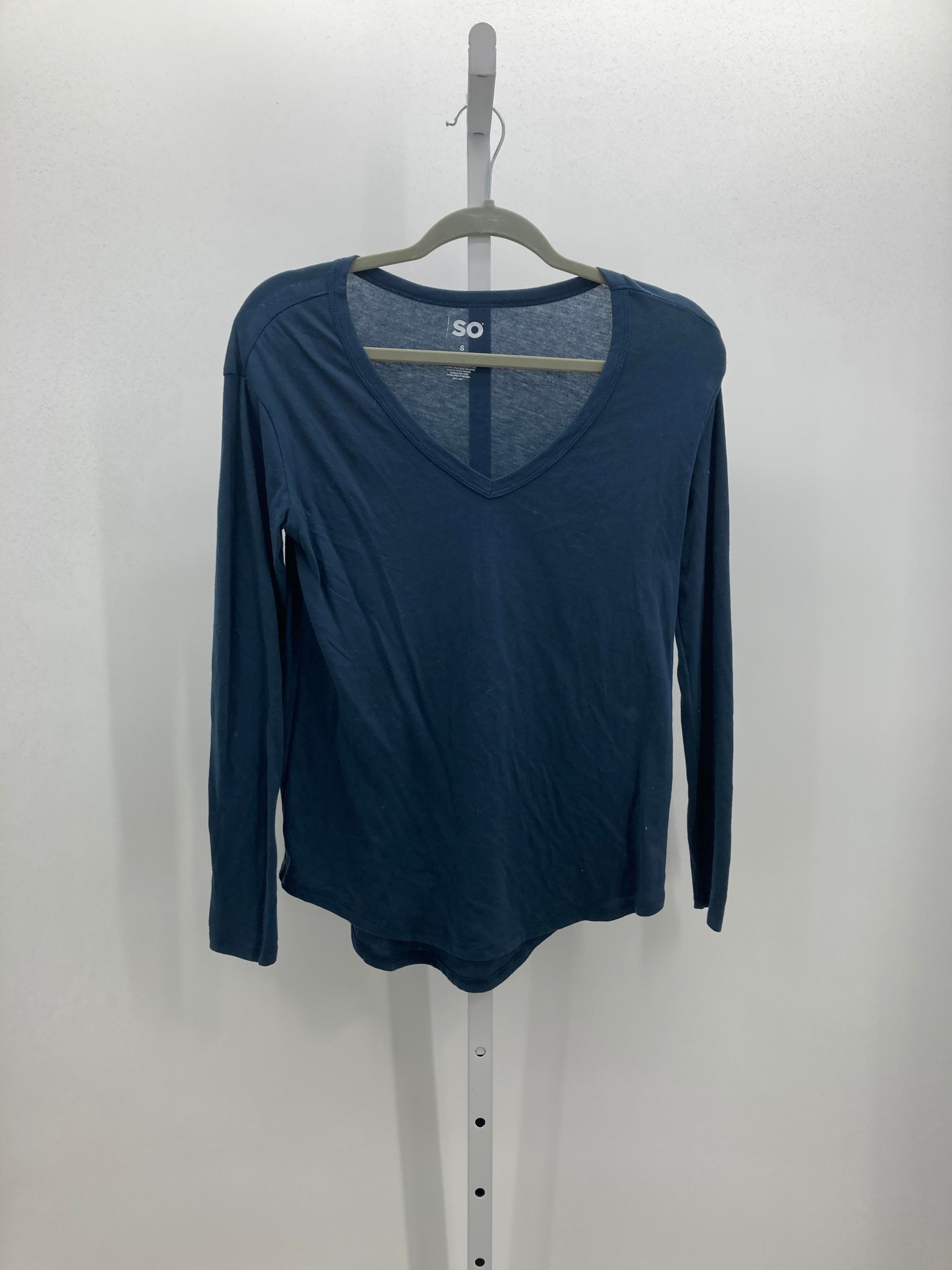 SO Size Small Juniors Long Sleeve Shirt