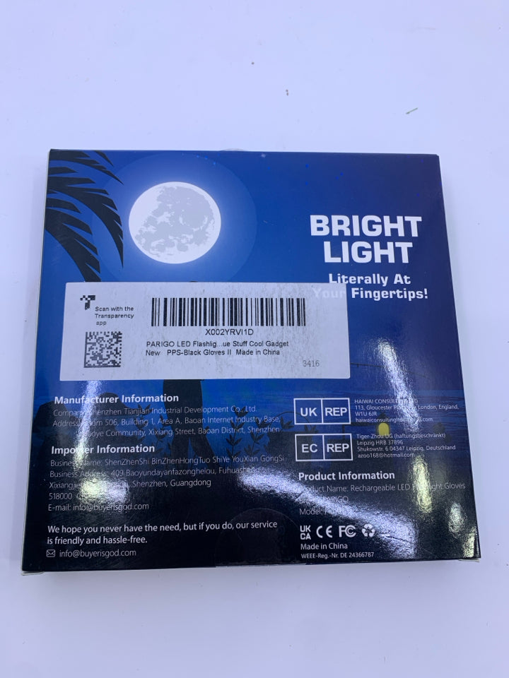 NIB FLASHLIGHT GLOVES.