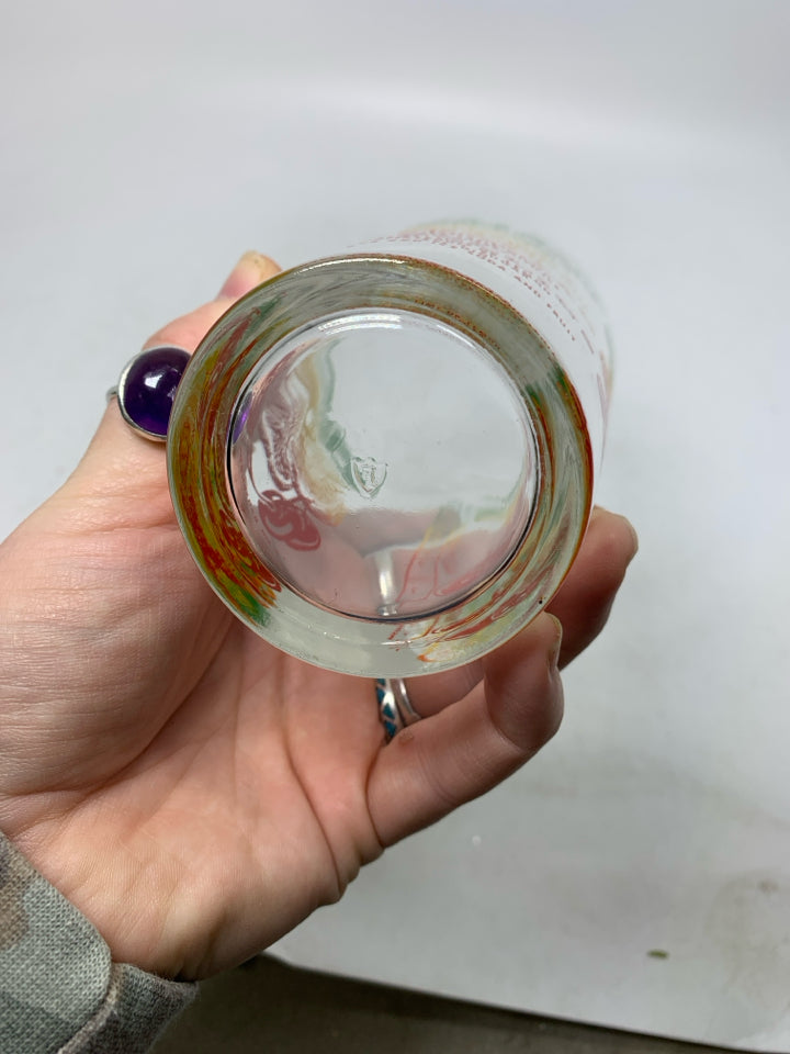 VTG MR BARTENDER RECIPE GLASS.