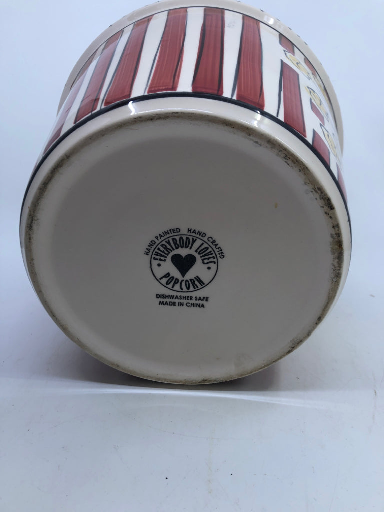 CERAMIC POPCORN BOWL.