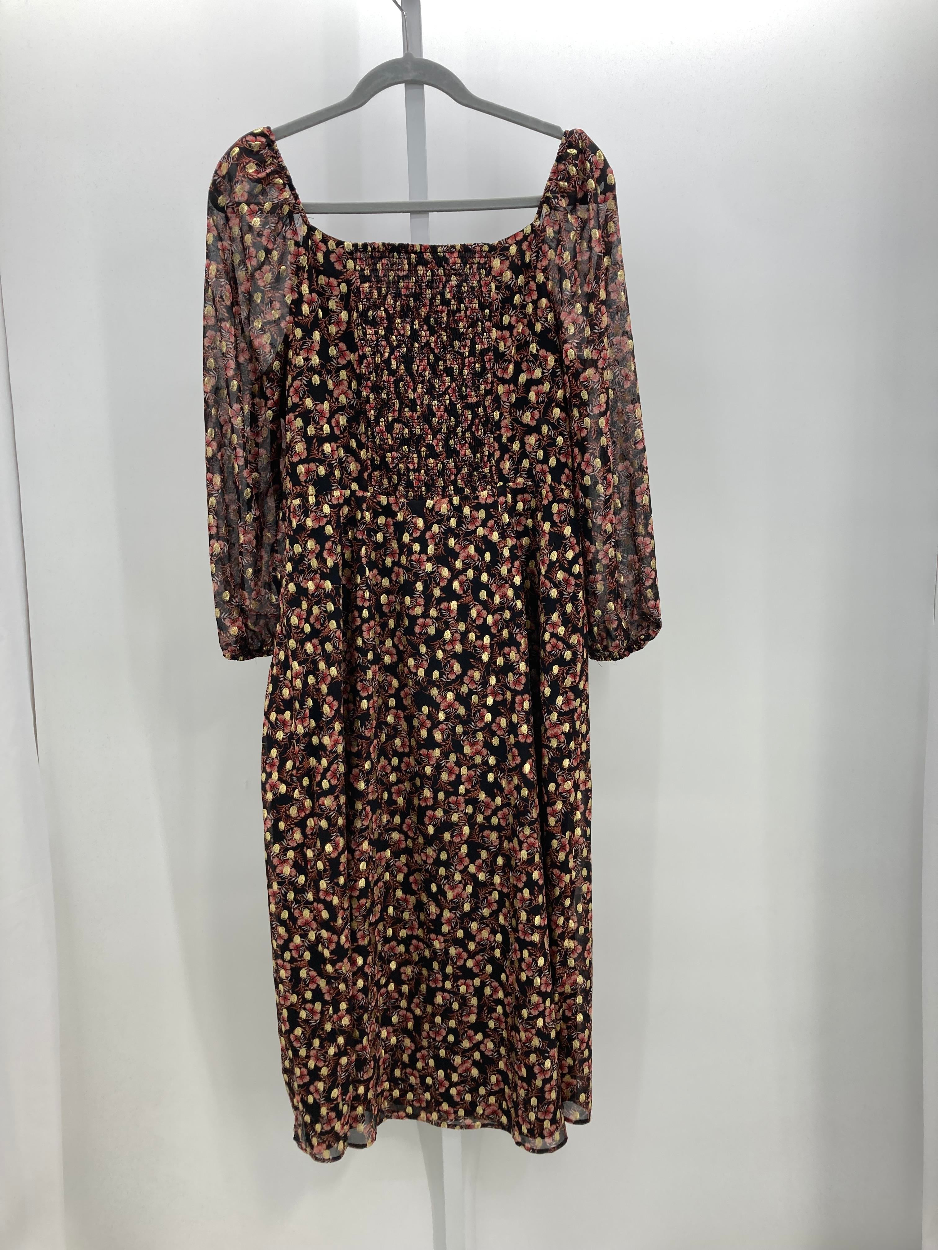 Loft Size 12 Petite Petite Long Sleeve Dress