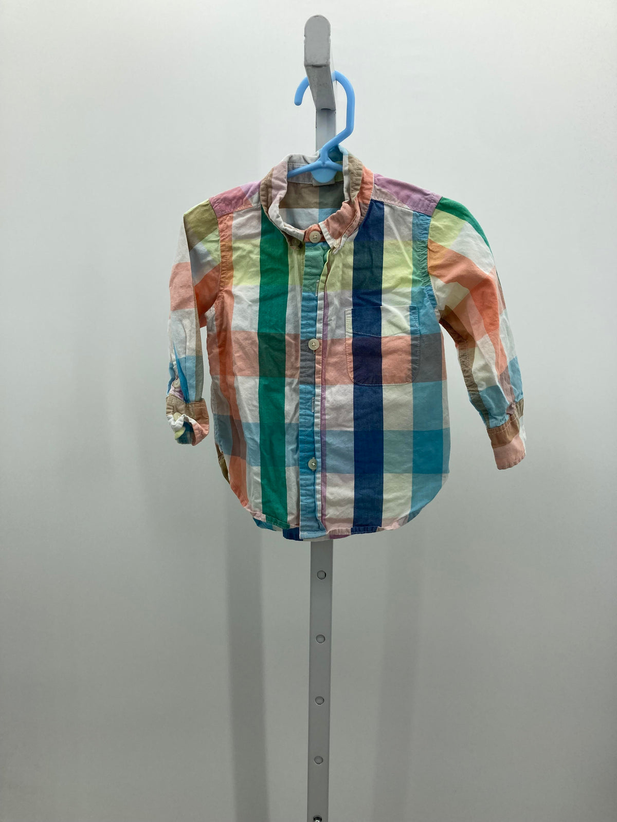 PLAID BTN DOWN