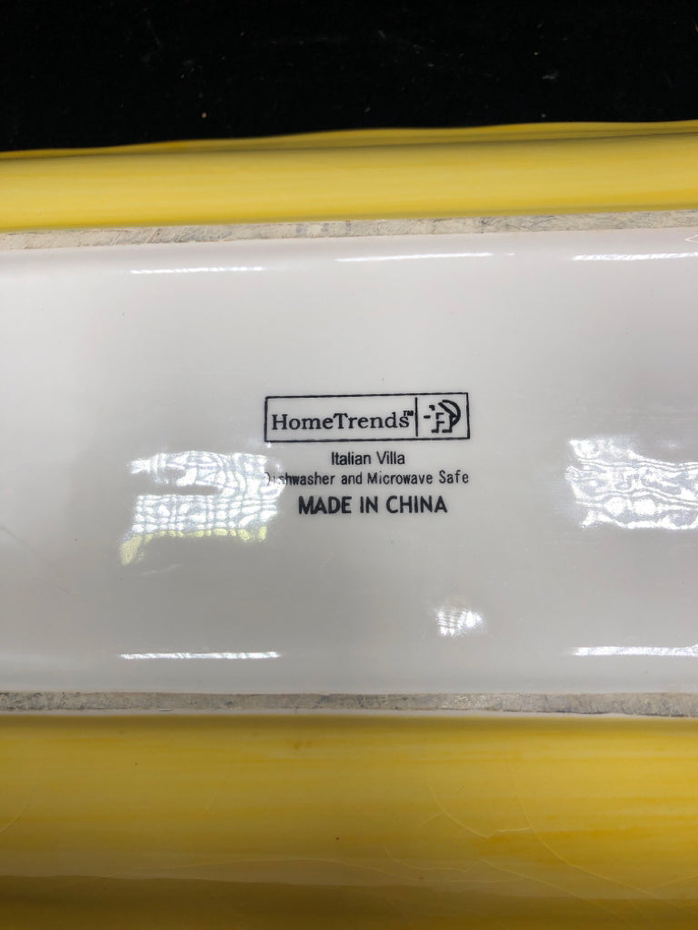 YELLOW SERVING TRAY.