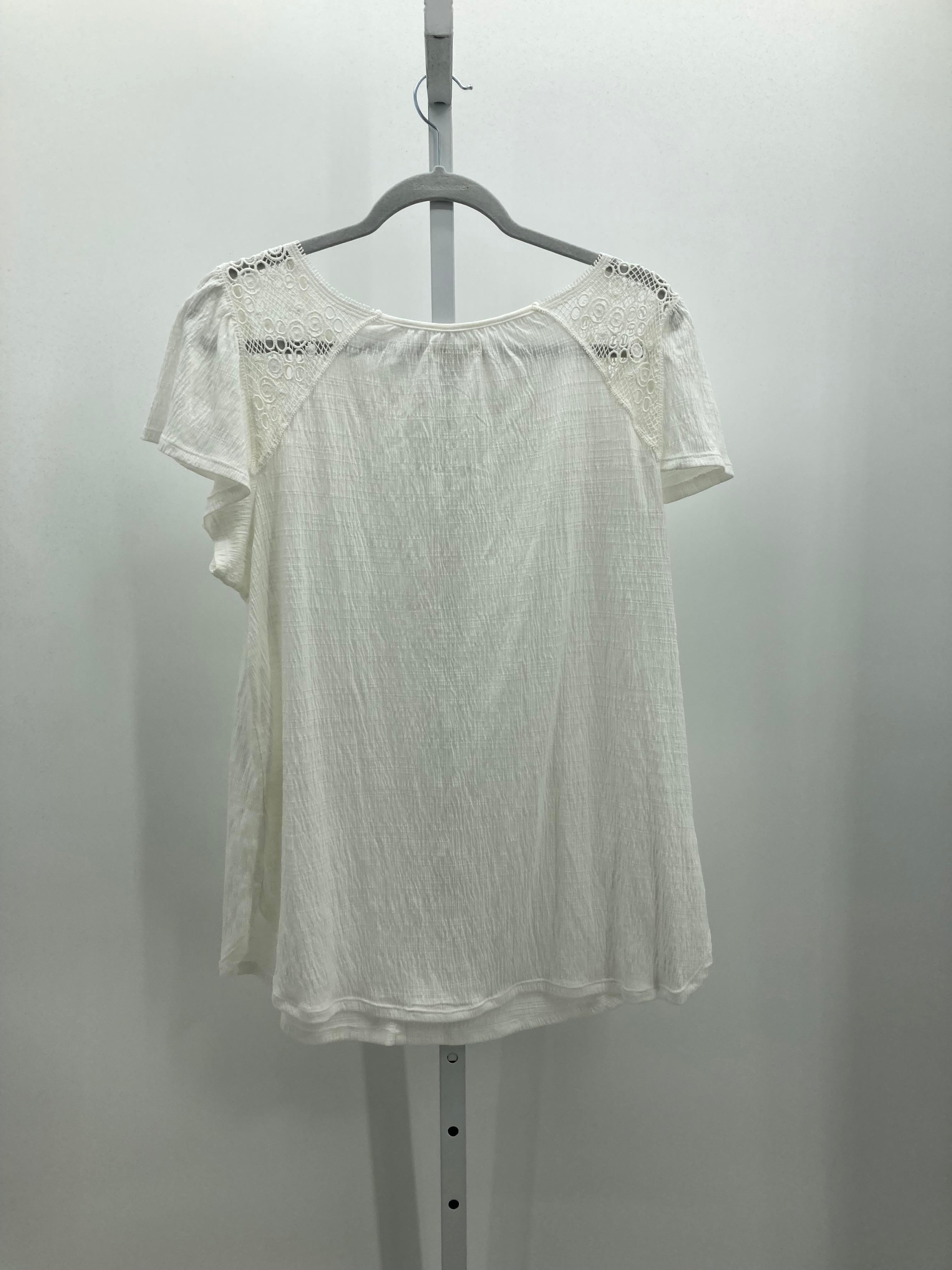Max Studio Size 1X Womens Short Sleeve Shirt