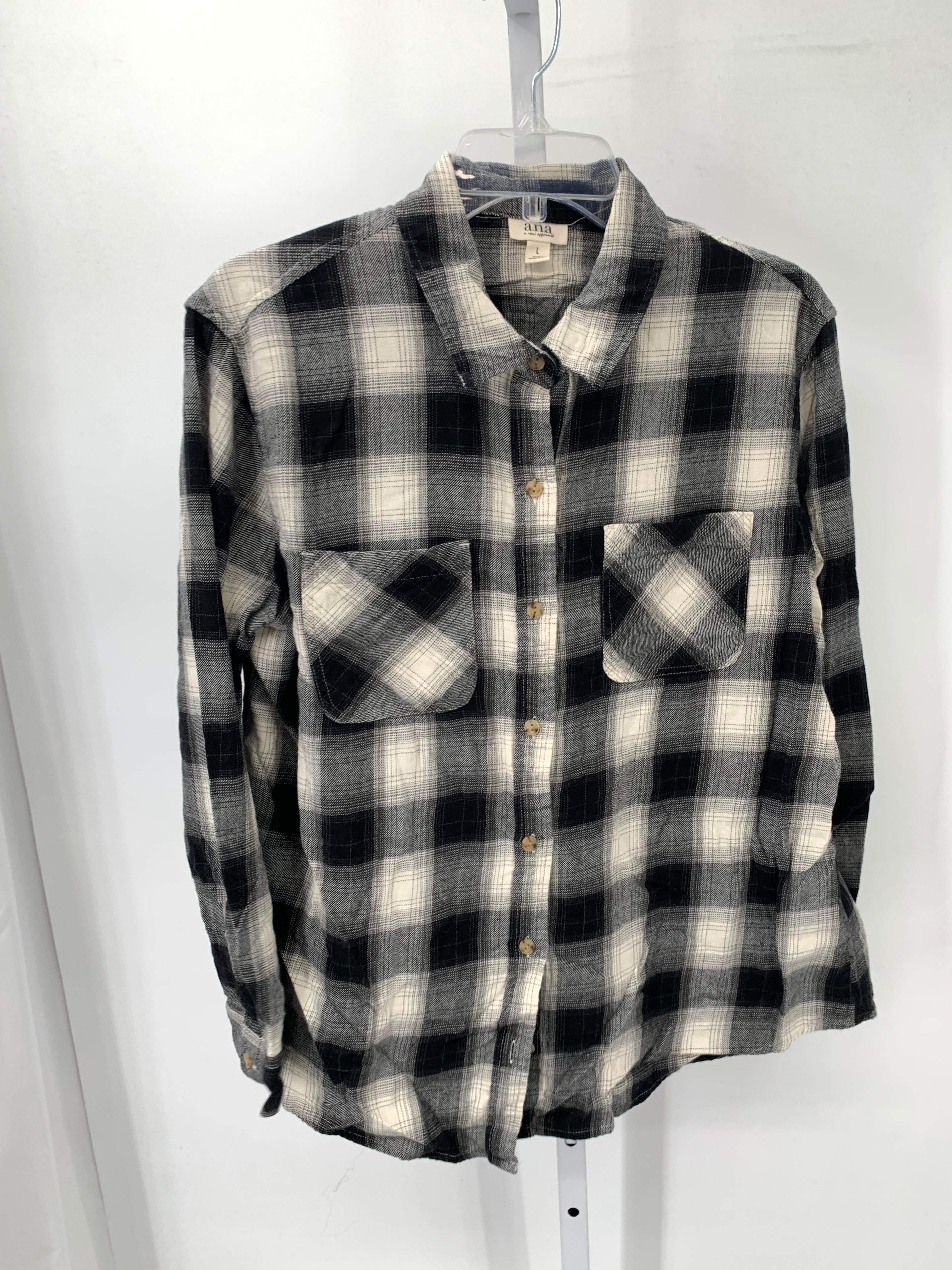 A.N.A. Size Large Misses Long Sleeve Shirt