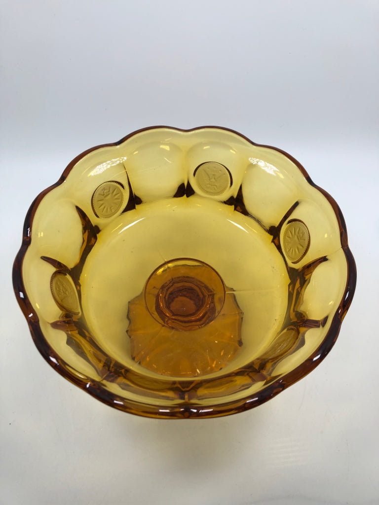VTG FOSTORIA COIN FOOTED COMPOTE.