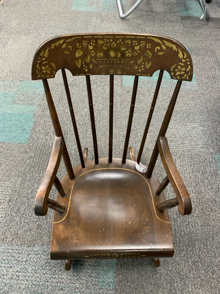 VTG Nichols & Stone Kids Rocking Chair, Dark Wood