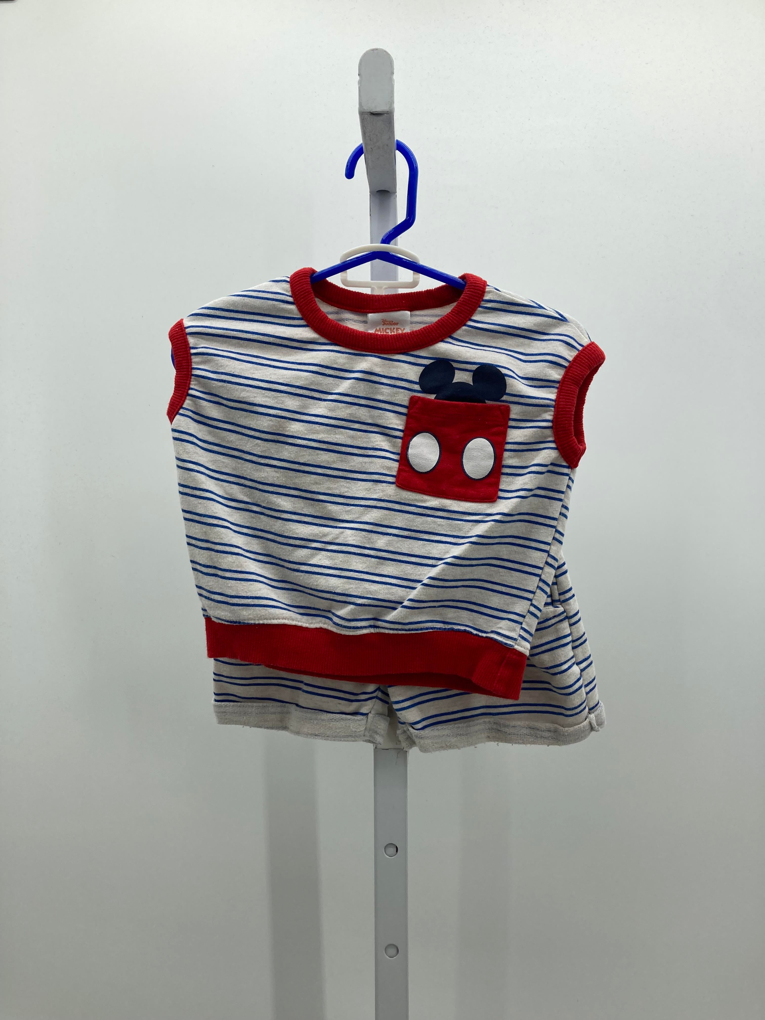 BLUE STRIPES MICKEY SHIRT AND SHORTS